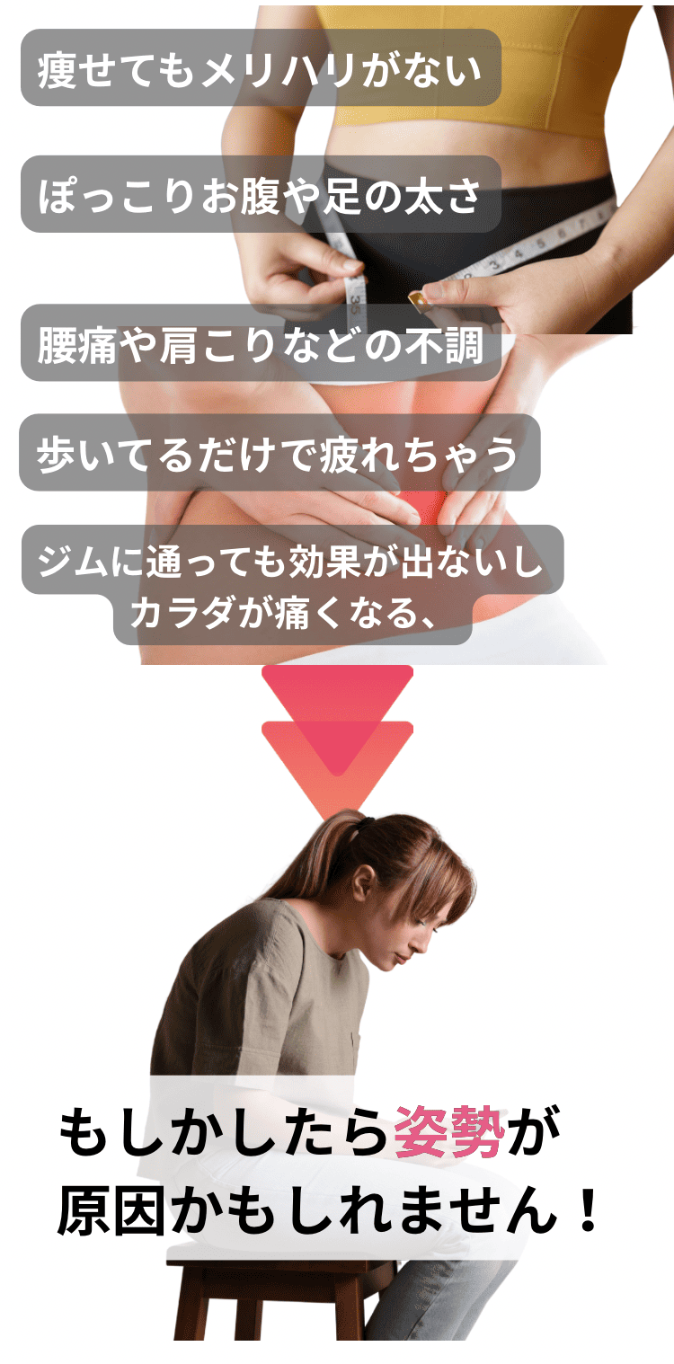 あなたのお悩みを改善する鍵は姿勢です！